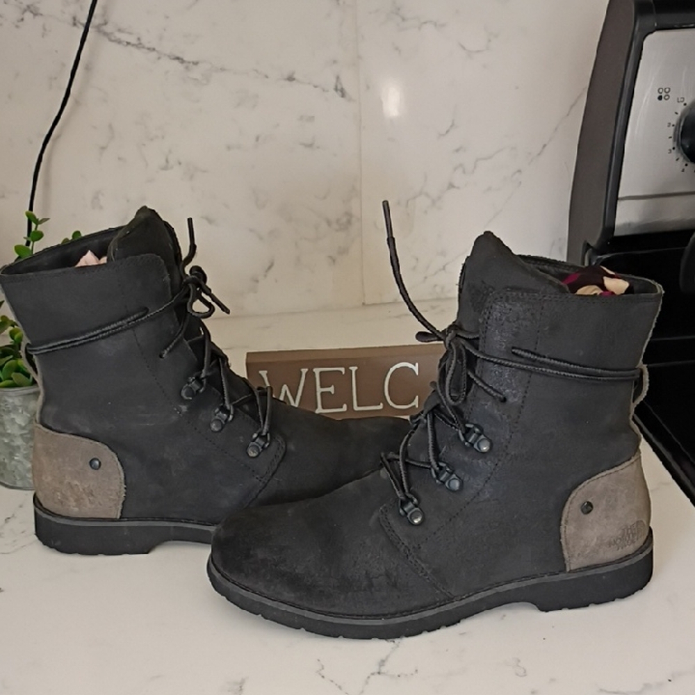 The North Face Black and Gray Sole
